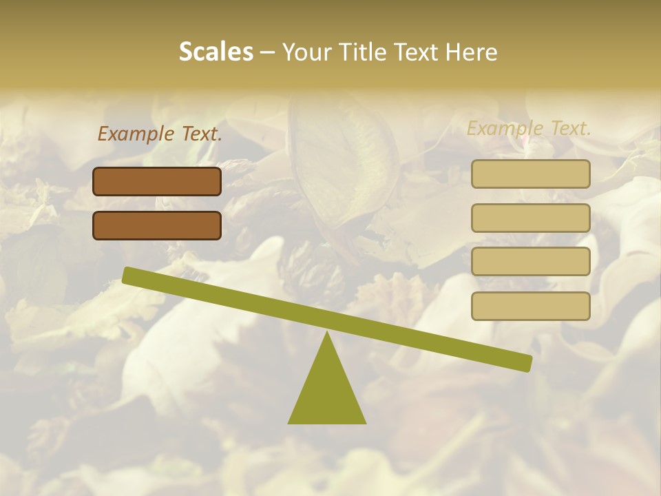 A Pile Of Leaves And Flowers With A Name Of Presentation PowerPoint Template