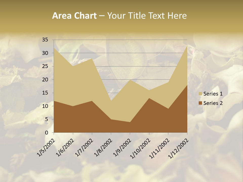A Pile Of Leaves And Flowers With A Name Of Presentation PowerPoint Template