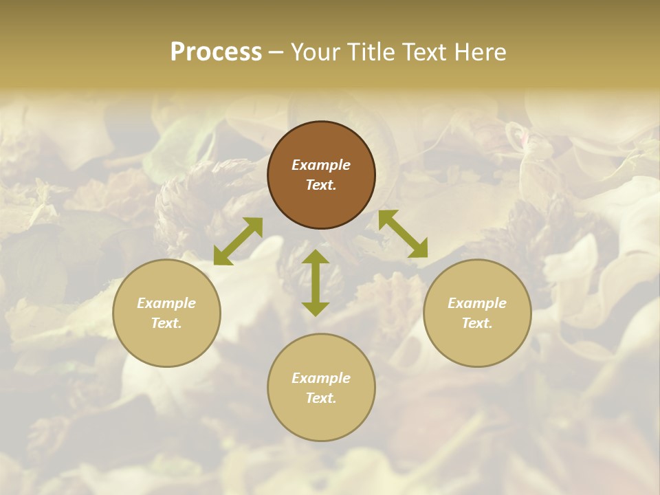 A Pile Of Leaves And Flowers With A Name Of Presentation PowerPoint Template