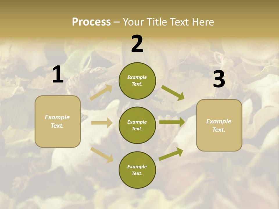 A Pile Of Leaves And Flowers With A Name Of Presentation PowerPoint Template