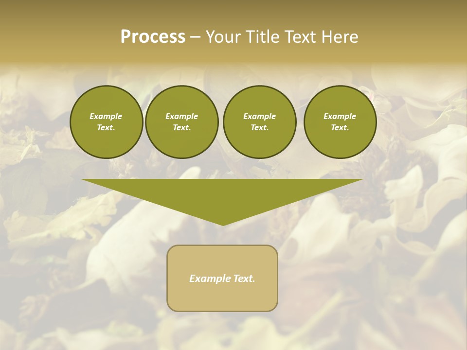 A Pile Of Leaves And Flowers With A Name Of Presentation PowerPoint Template