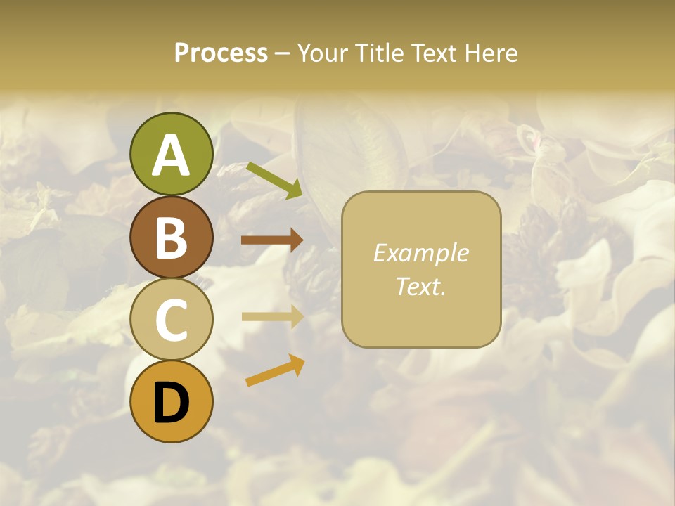 A Pile Of Leaves And Flowers With A Name Of Presentation PowerPoint Template