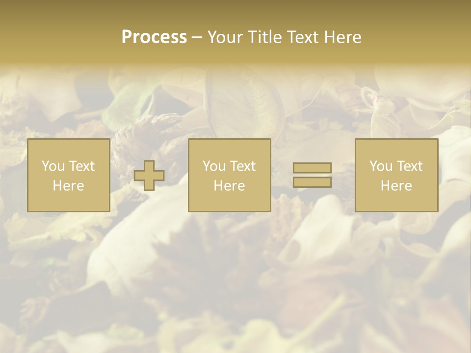 A Pile Of Leaves And Flowers With A Name Of Presentation PowerPoint Template