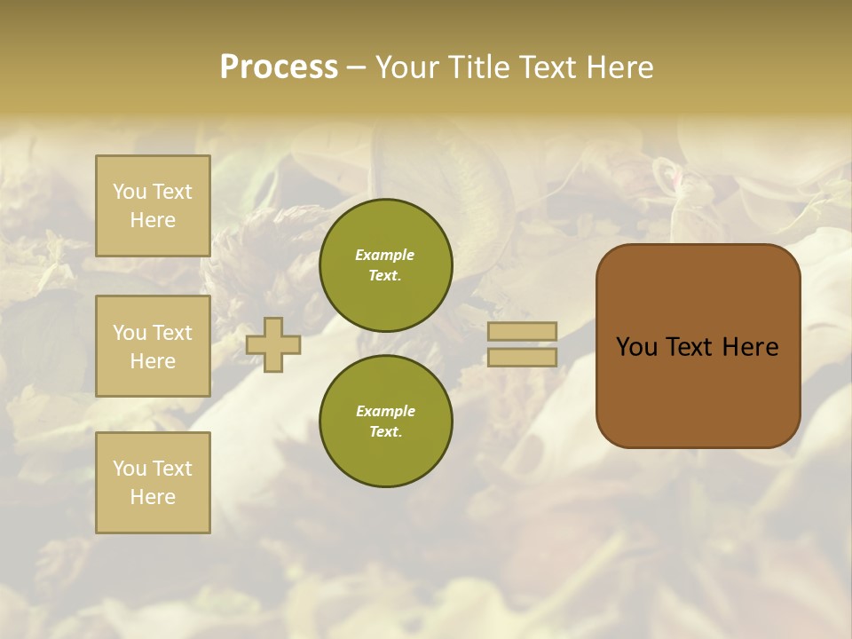 A Pile Of Leaves And Flowers With A Name Of Presentation PowerPoint Template