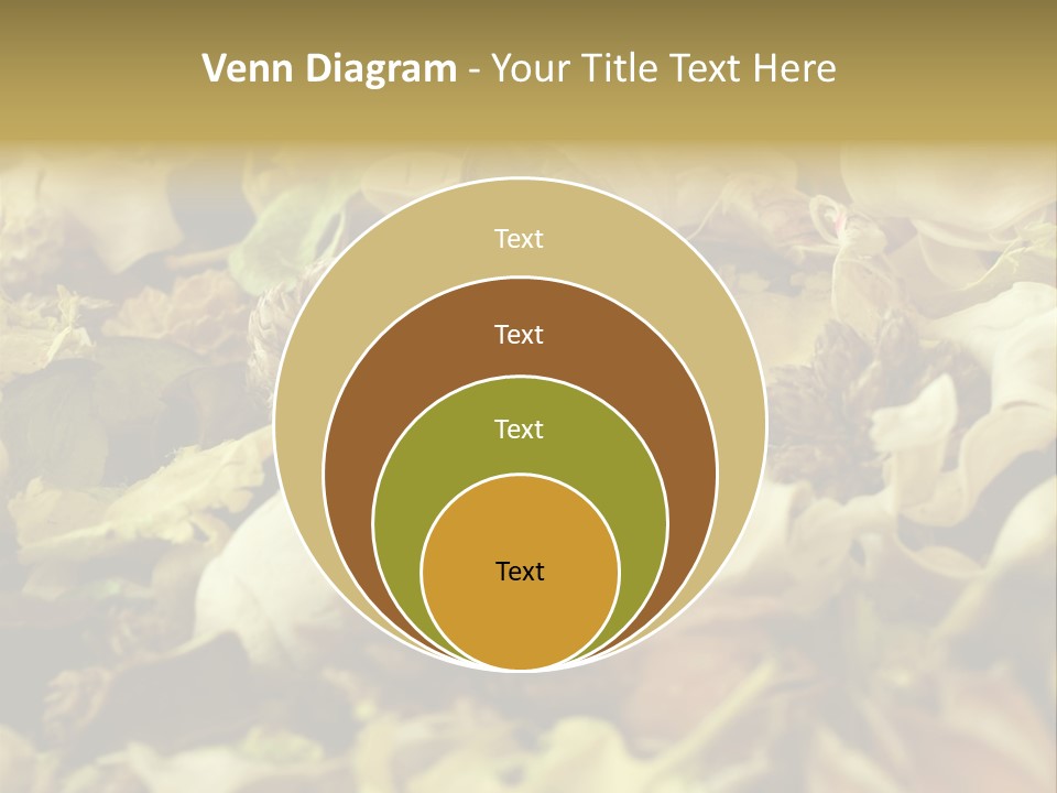 A Pile Of Leaves And Flowers With A Name Of Presentation PowerPoint Template