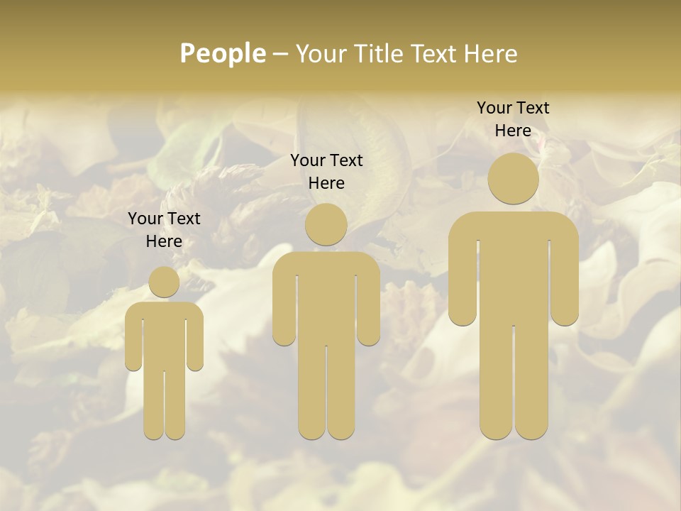 A Pile Of Leaves And Flowers With A Name Of Presentation PowerPoint Template