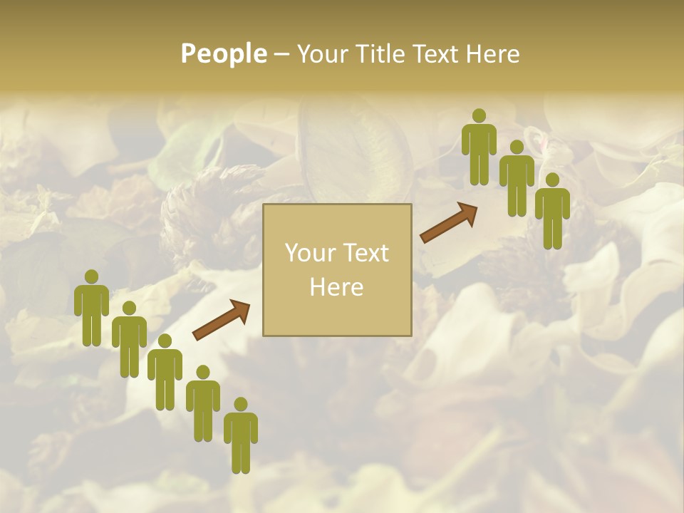 A Pile Of Leaves And Flowers With A Name Of Presentation PowerPoint Template