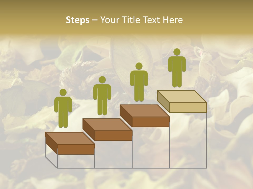 A Pile Of Leaves And Flowers With A Name Of Presentation PowerPoint Template