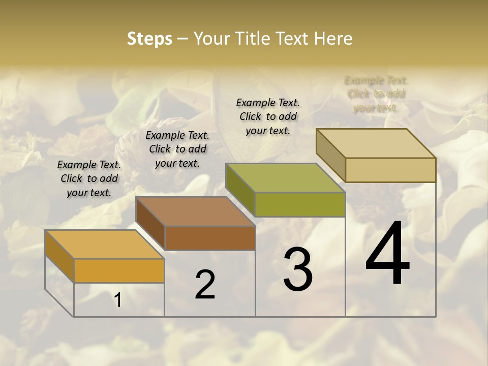 A Pile Of Leaves And Flowers With A Name Of Presentation PowerPoint Template