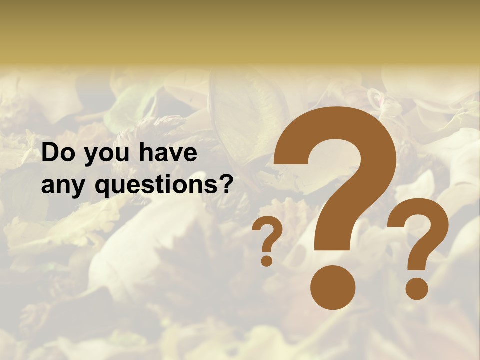 A Pile Of Leaves And Flowers With A Name Of Presentation PowerPoint Template