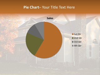 Beige And Stone House In The Fall PowerPoint Template