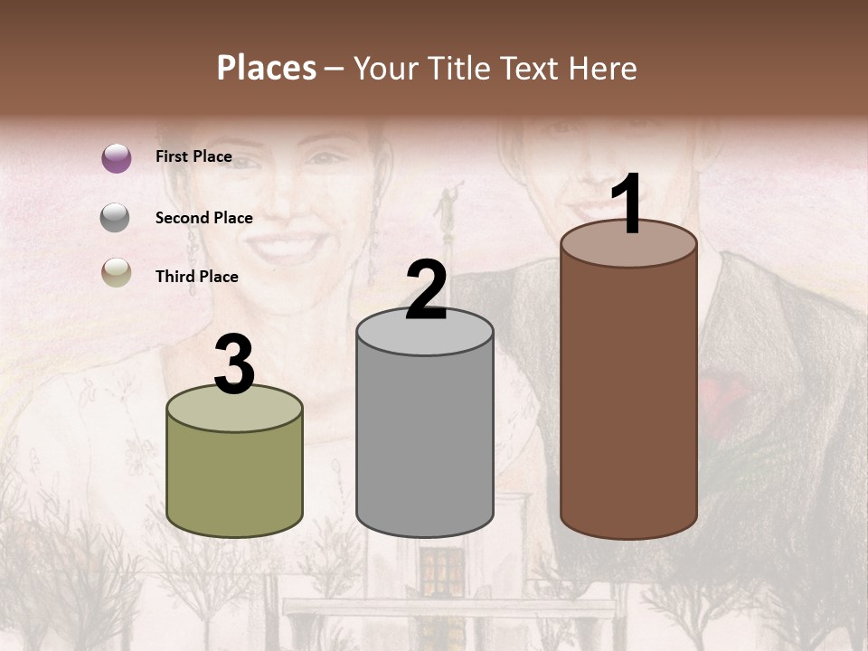 Bride And Groom With Denver Lds Temple PowerPoint Template