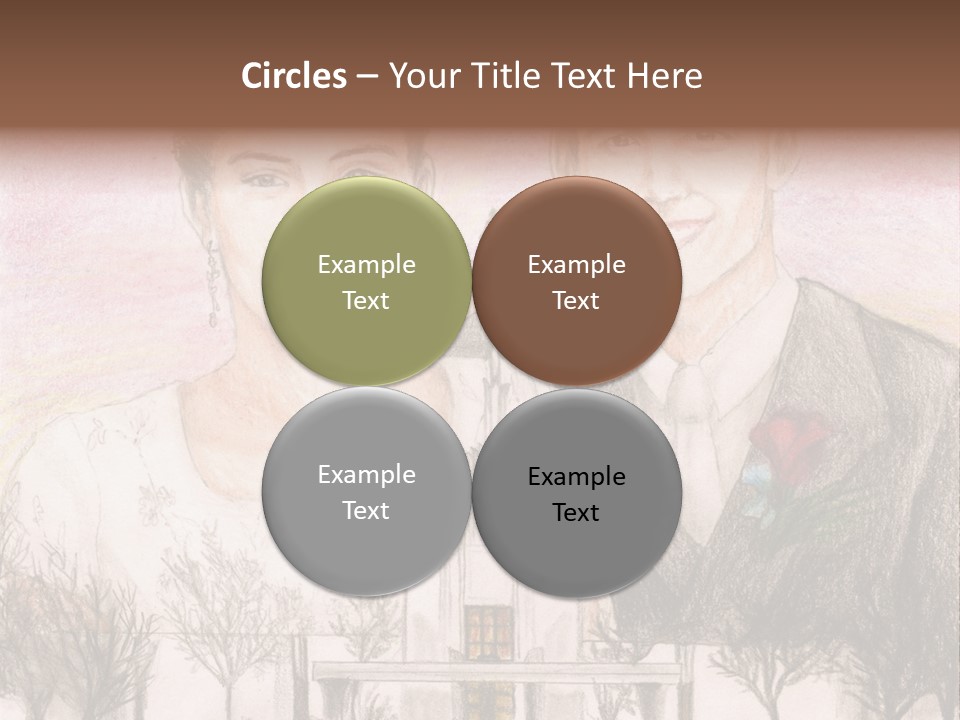 Bride And Groom With Denver Lds Temple PowerPoint Template