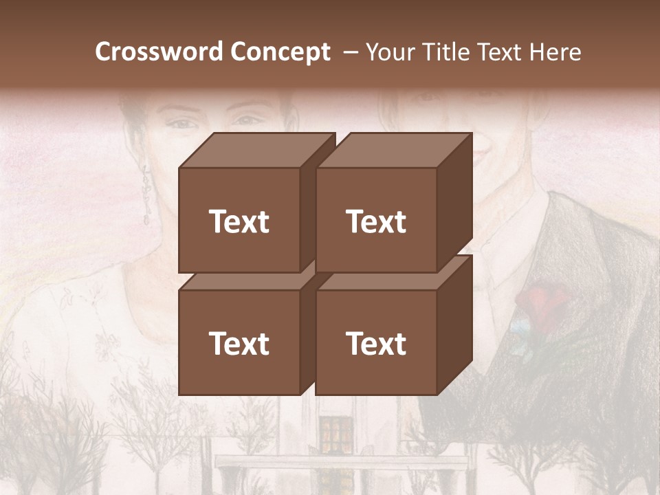 Bride And Groom With Denver Lds Temple PowerPoint Template