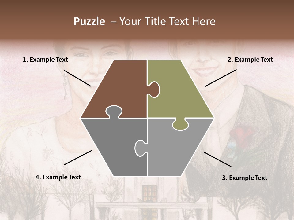 Bride And Groom With Denver Lds Temple PowerPoint Template