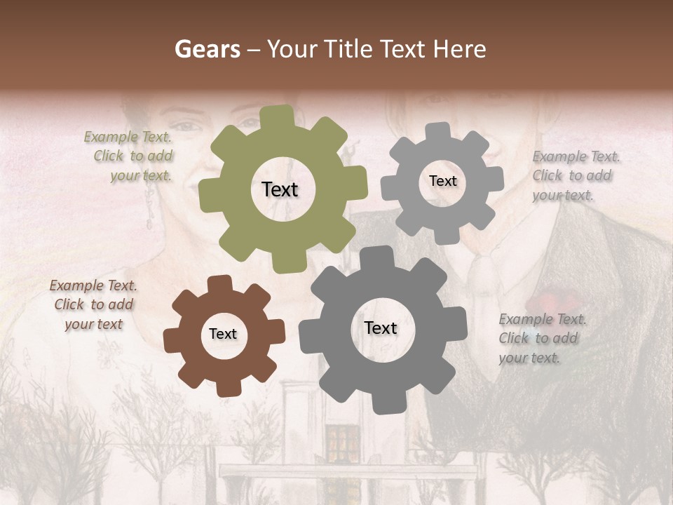 Bride And Groom With Denver Lds Temple PowerPoint Template