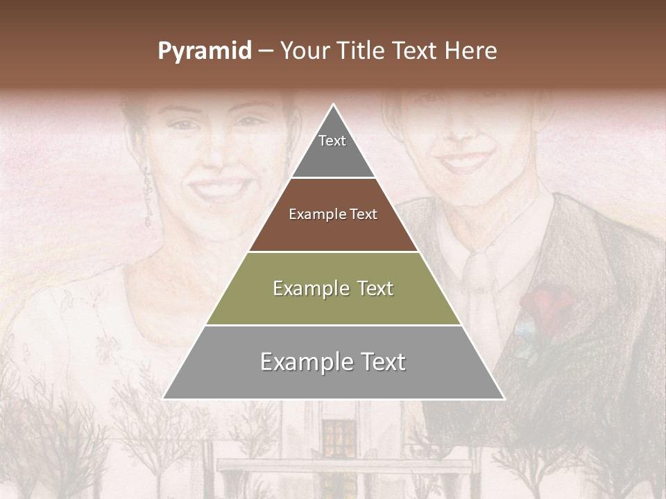 Bride And Groom With Denver Lds Temple PowerPoint Template