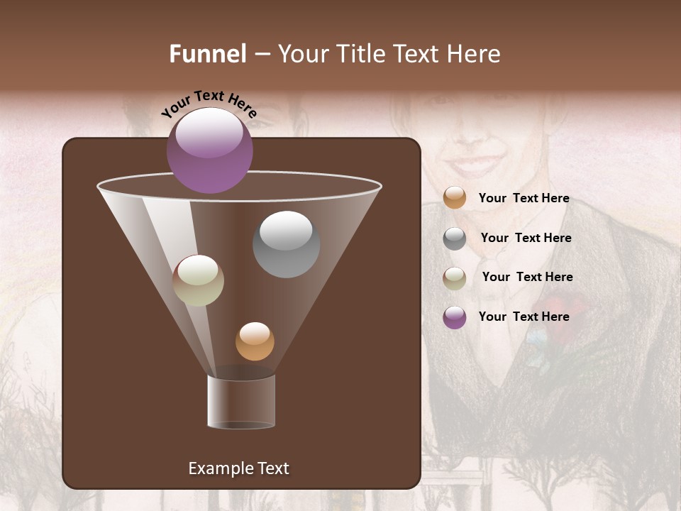 Bride And Groom With Denver Lds Temple PowerPoint Template