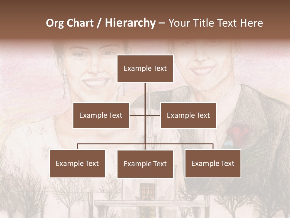 Bride And Groom With Denver Lds Temple PowerPoint Template