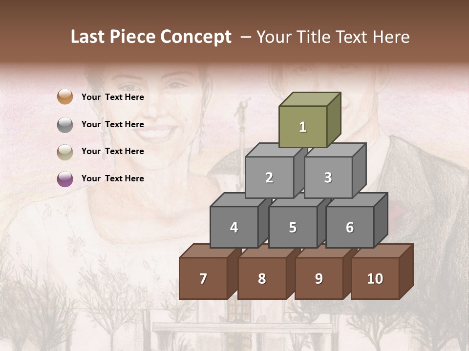 Bride And Groom With Denver Lds Temple PowerPoint Template