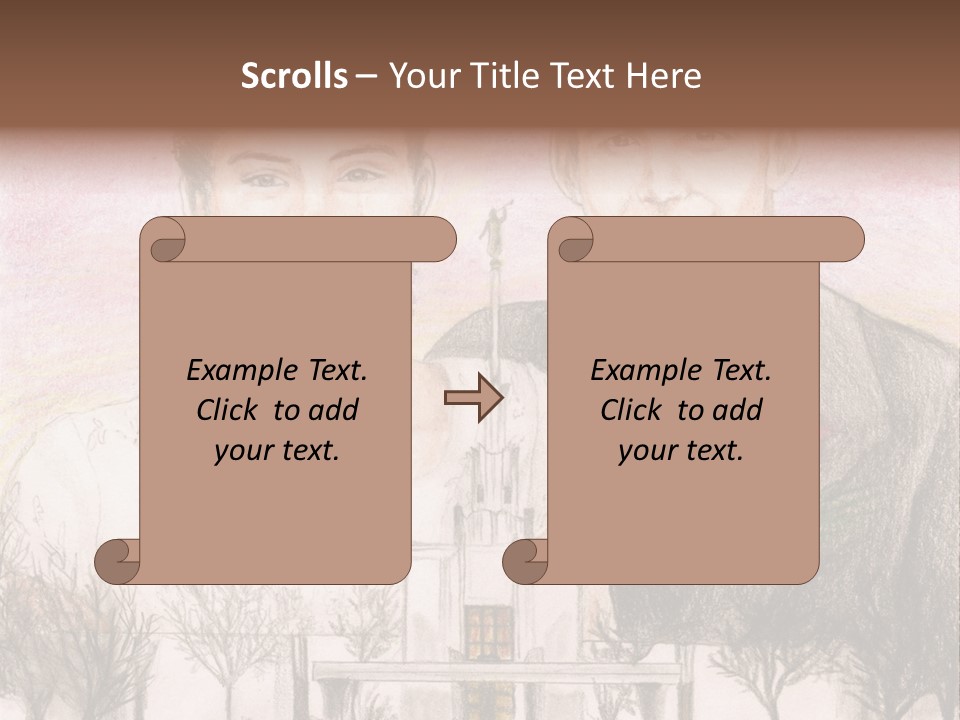 Bride And Groom With Denver Lds Temple PowerPoint Template