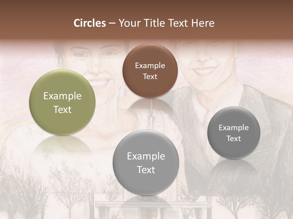 Bride And Groom With Denver Lds Temple PowerPoint Template