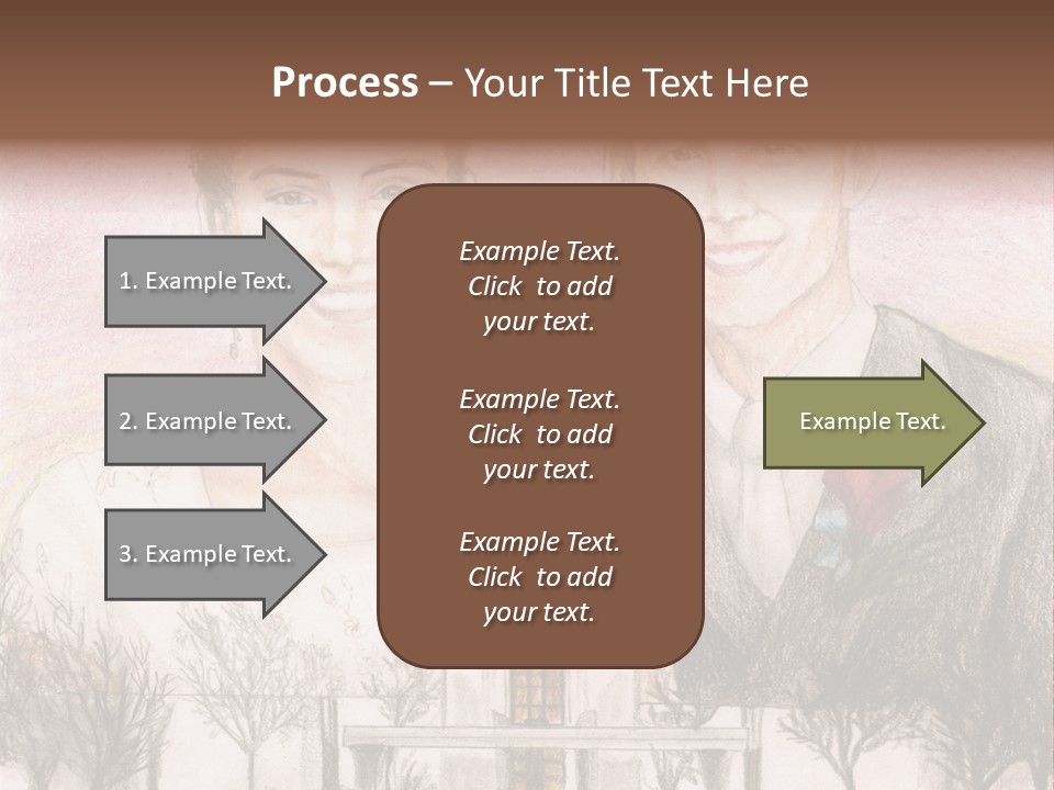 Bride And Groom With Denver Lds Temple PowerPoint Template