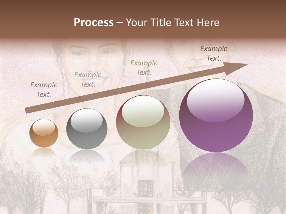 Bride And Groom With Denver Lds Temple PowerPoint Template