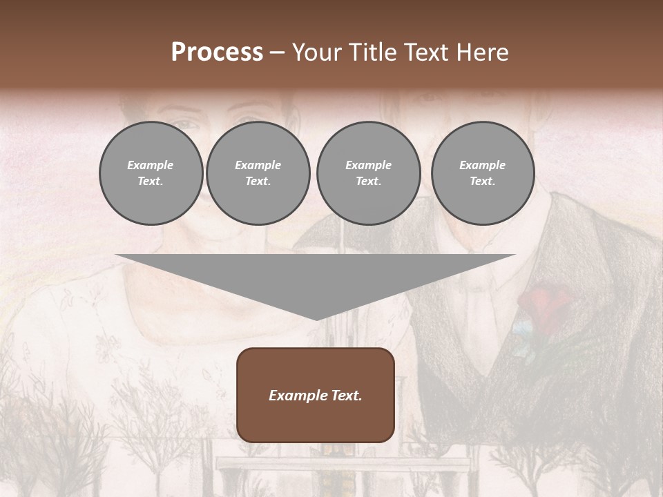 Bride And Groom With Denver Lds Temple PowerPoint Template