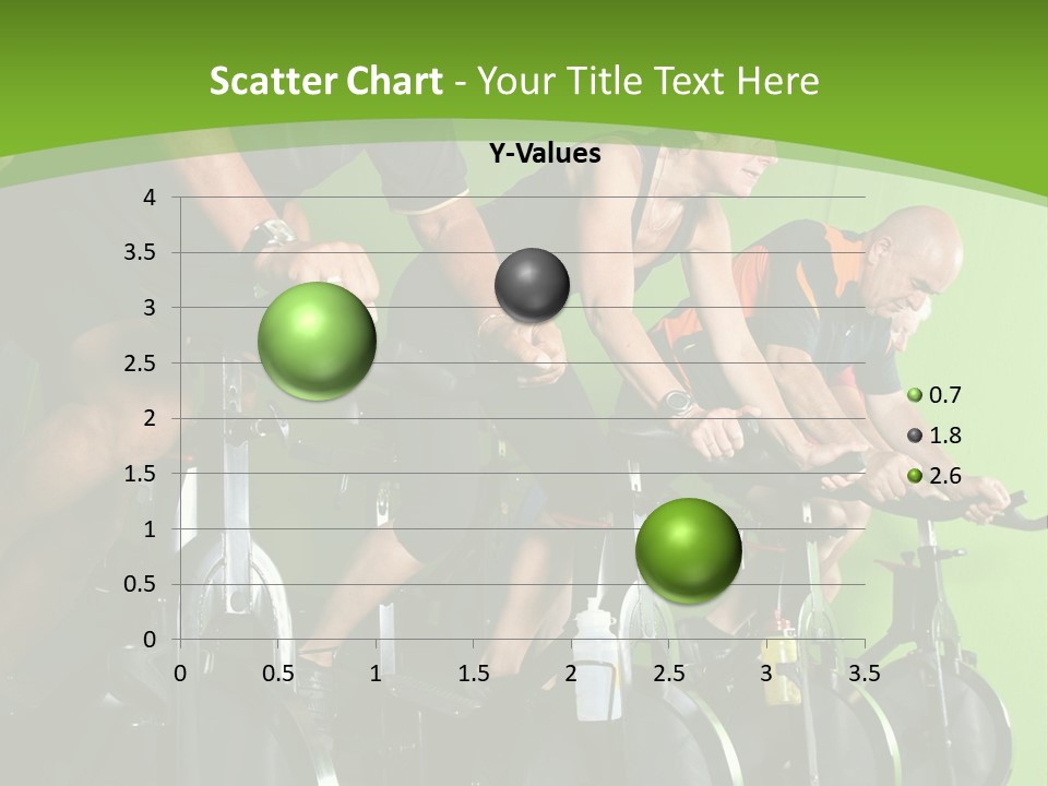 A Group Of People Riding Stationary Bikes In A Gym PowerPoint Template