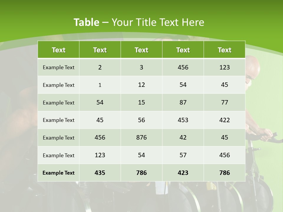 A Group Of People Riding Stationary Bikes In A Gym PowerPoint Template