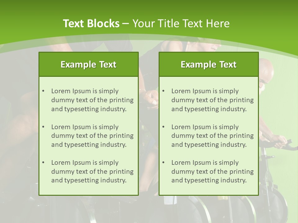A Group Of People Riding Stationary Bikes In A Gym PowerPoint Template