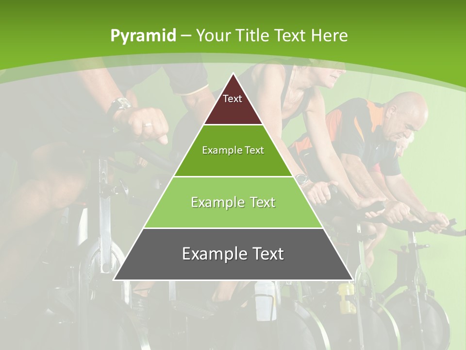 A Group Of People Riding Stationary Bikes In A Gym PowerPoint Template