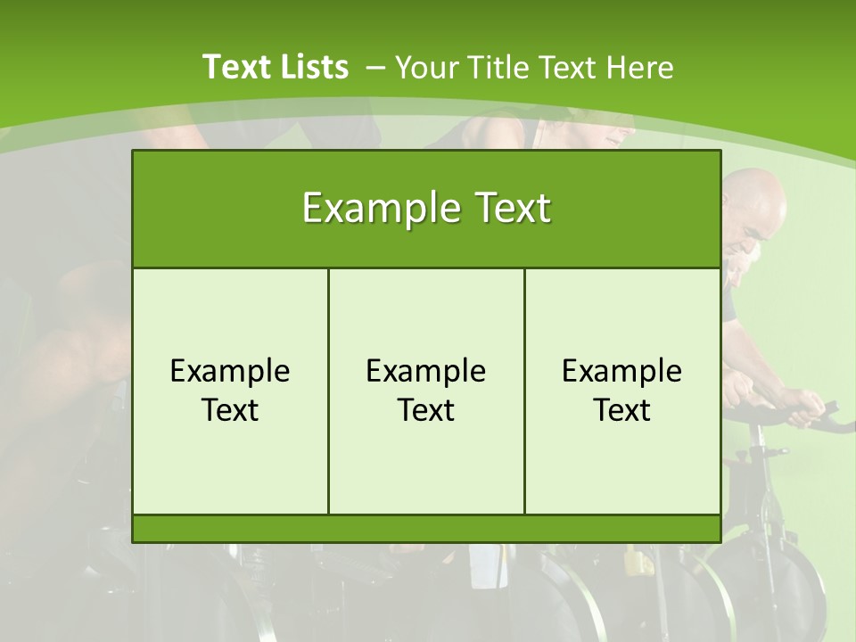 A Group Of People Riding Stationary Bikes In A Gym PowerPoint Template