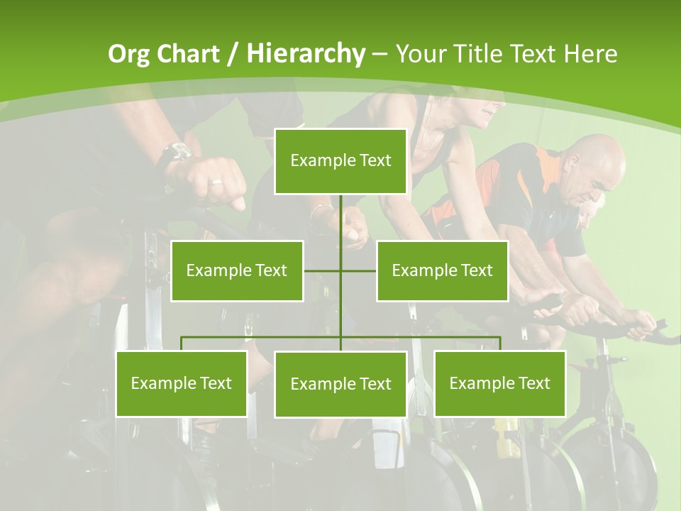 A Group Of People Riding Stationary Bikes In A Gym PowerPoint Template