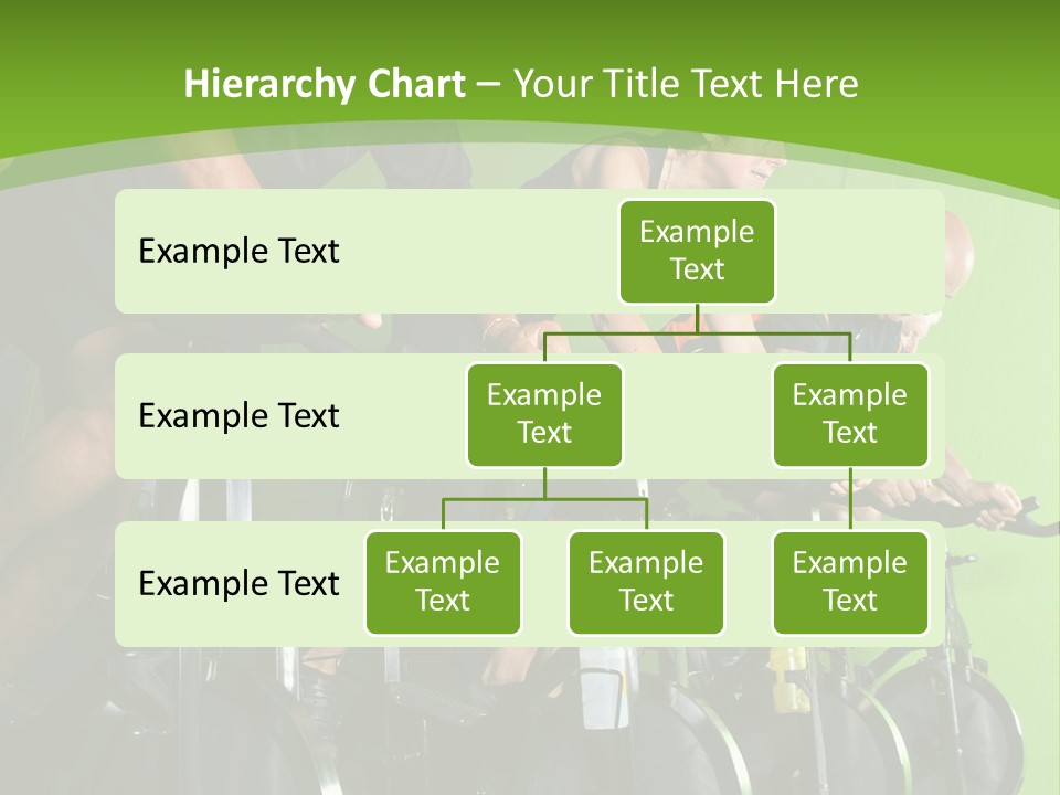 A Group Of People Riding Stationary Bikes In A Gym PowerPoint Template