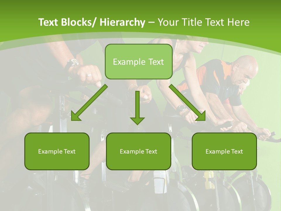 A Group Of People Riding Stationary Bikes In A Gym PowerPoint Template