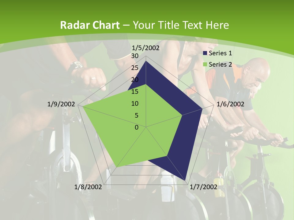 A Group Of People Riding Stationary Bikes In A Gym PowerPoint Template