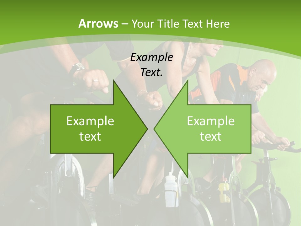 A Group Of People Riding Stationary Bikes In A Gym PowerPoint Template