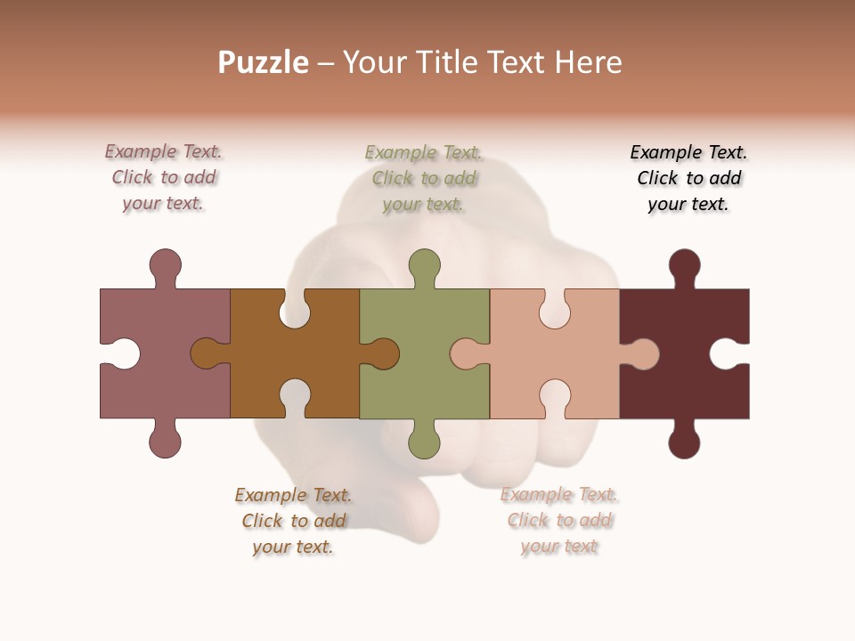 Pointing Hand On White Background PowerPoint Template