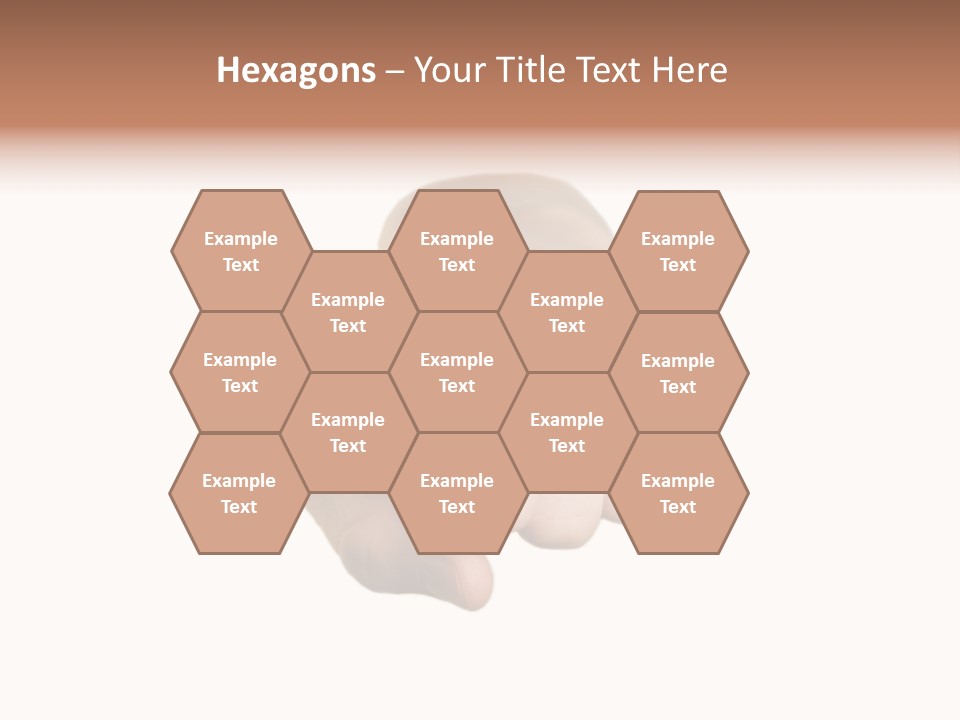 Pointing Hand On White Background PowerPoint Template