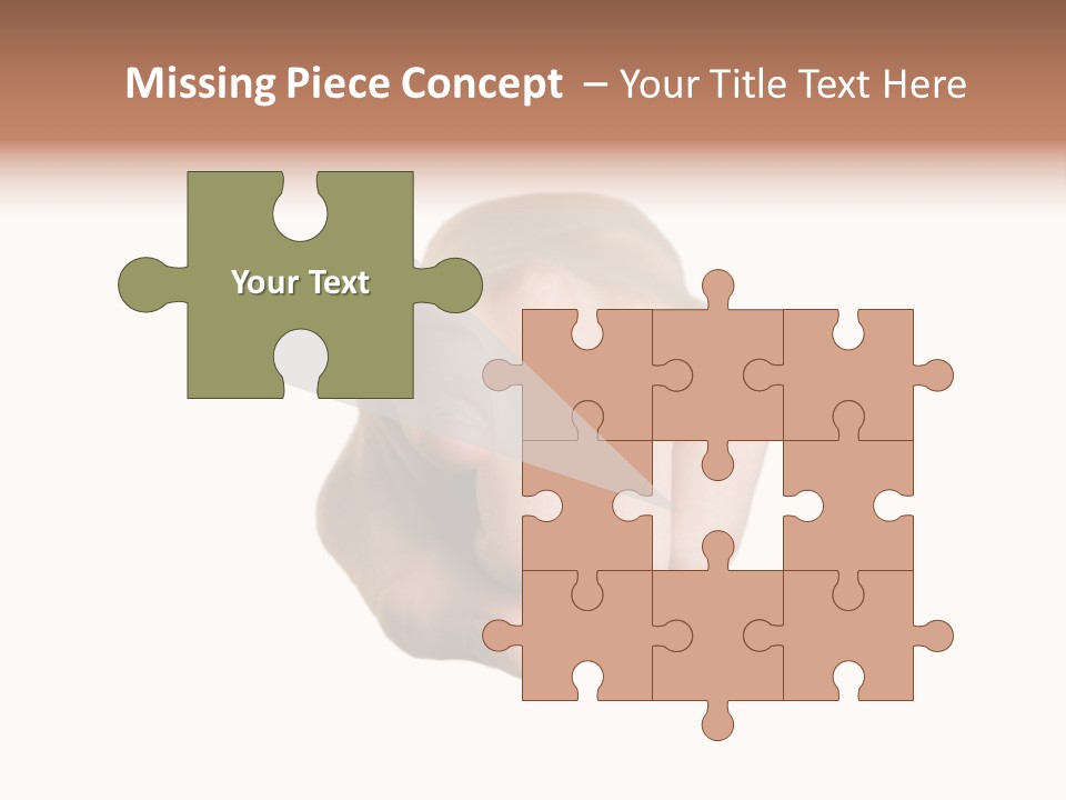 Pointing Hand On White Background PowerPoint Template