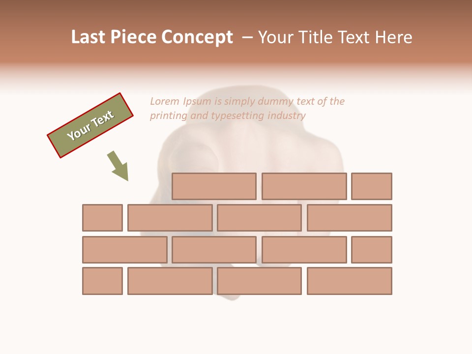 Pointing Hand On White Background PowerPoint Template