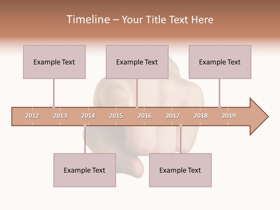 Pointing Hand On White Background PowerPoint Template