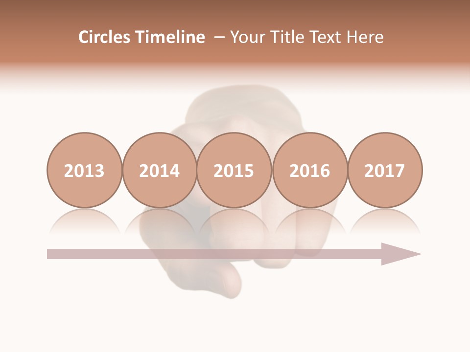 Pointing Hand On White Background PowerPoint Template