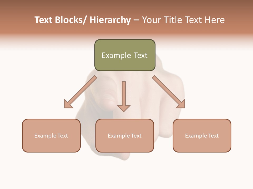 Pointing Hand On White Background PowerPoint Template
