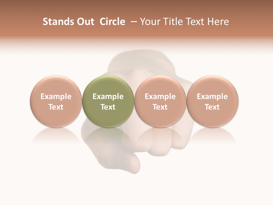 Pointing Hand On White Background PowerPoint Template