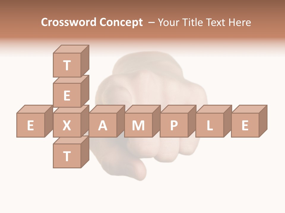 Pointing Hand On White Background PowerPoint Template