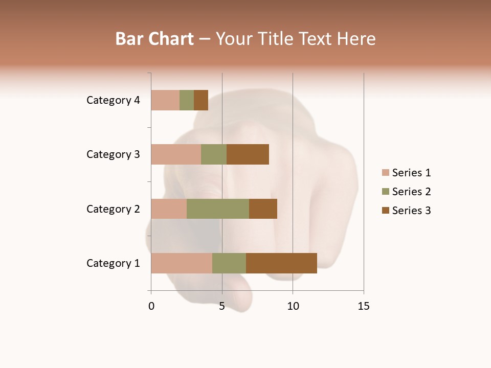 Pointing Hand On White Background PowerPoint Template