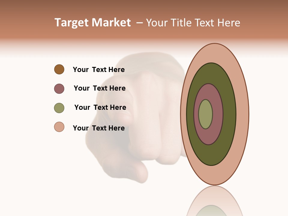 Pointing Hand On White Background PowerPoint Template